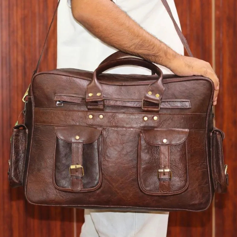 Buffalo Leather Traveller Bag – Terry Brown